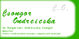 csongor ondreicska business card